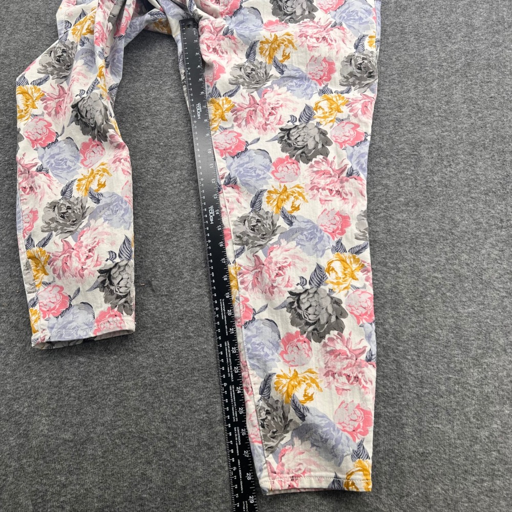 Torrid Denim Floral Print Jeggings Womens 20R Pink Yellow Blue Skinny High Rise - Picture 14 of 16